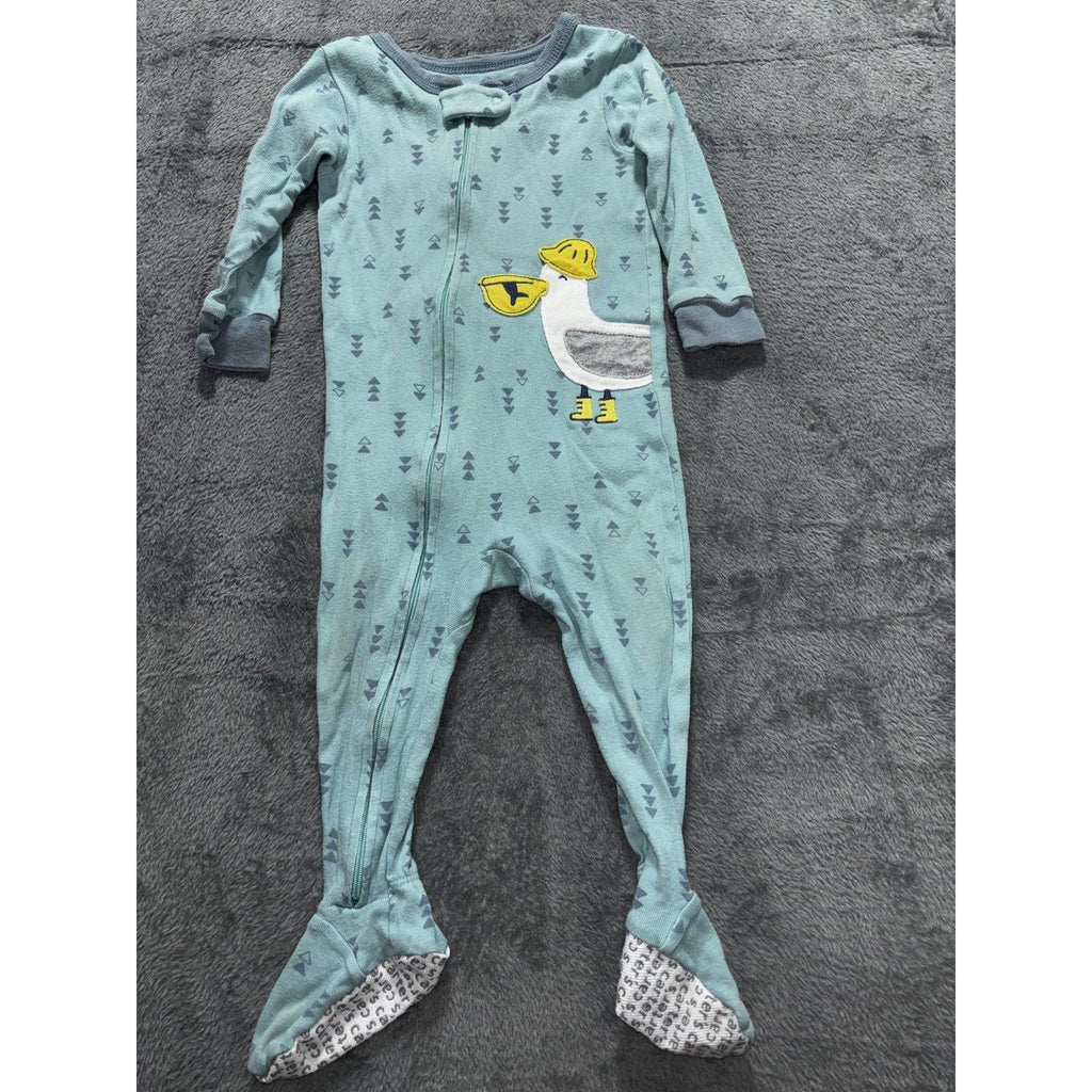 Carter's Baby Boy 12M 4 Piece Bundle Sleepers Bodysuit Shorts Teal Blue Orange