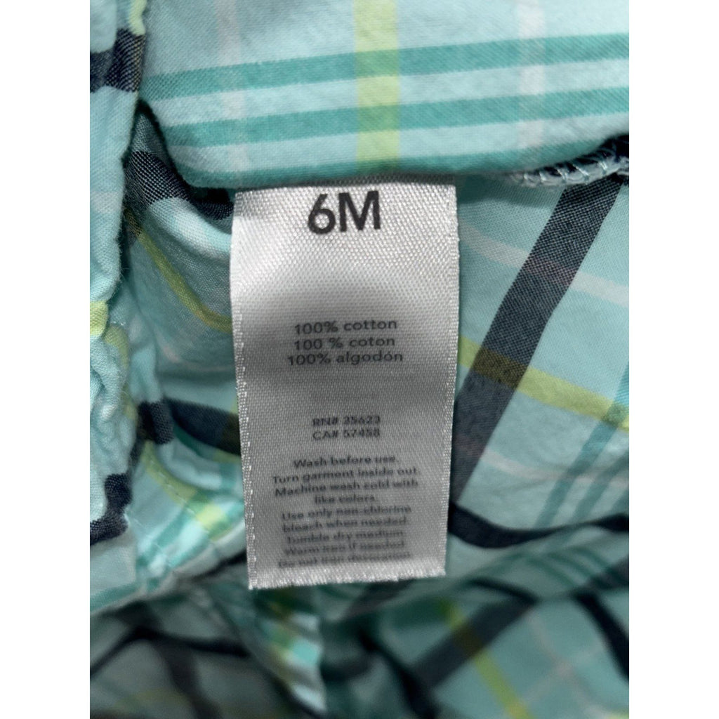 Carter's Baby B'gosh Baby Boy 6M 5 Piece Bundle Rompers Shirts Plaid Gingham