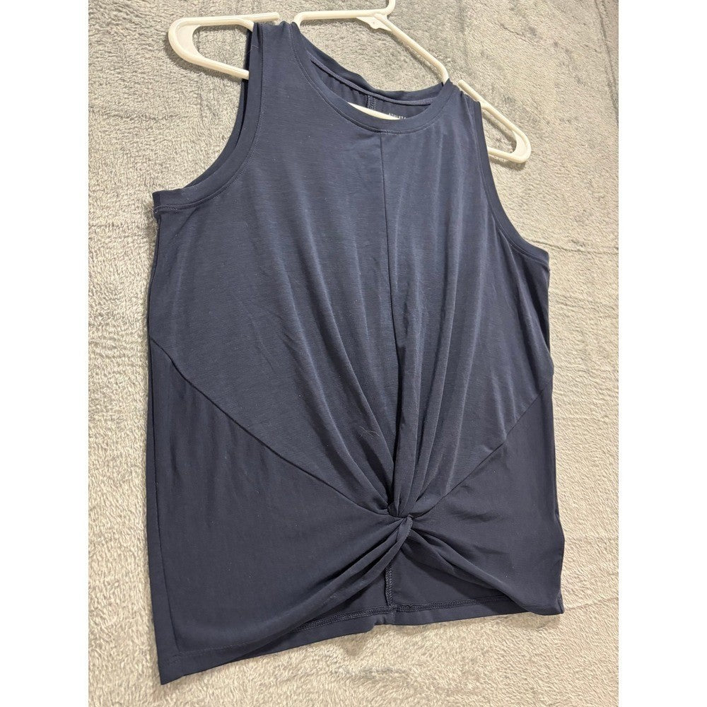 Athleta Girl XXL/16 Navy Blue Twist Around Tank Top Girls Athleisure Casual Yoga