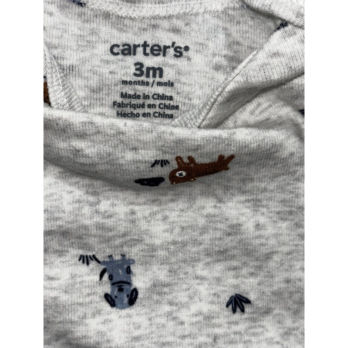 Child of Mine Carter's Baby Boy 0-3M 5 Piece Bundle Top Pants Bodysuits Blue