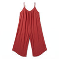 Hunter & Brown Womens S Rust Red Wide Leg Cami Jumpsuit Boho Casual Flowy NWT