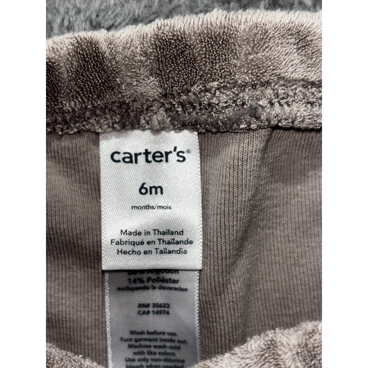 Carter's Baby 6M 9 Piece Bundle Cardigan Bodysuits Pants Shorts Hat Gray Brown