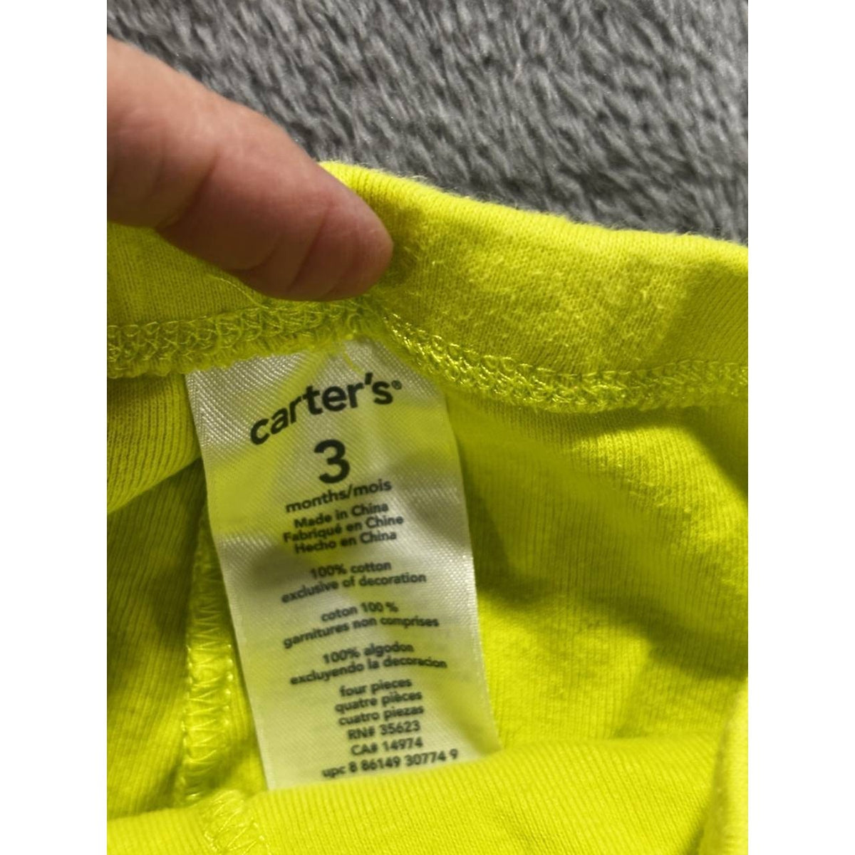 Carter's Baby Boy Overalls Bodysuits Lot 7 Pc 3M, photo 21 of 22