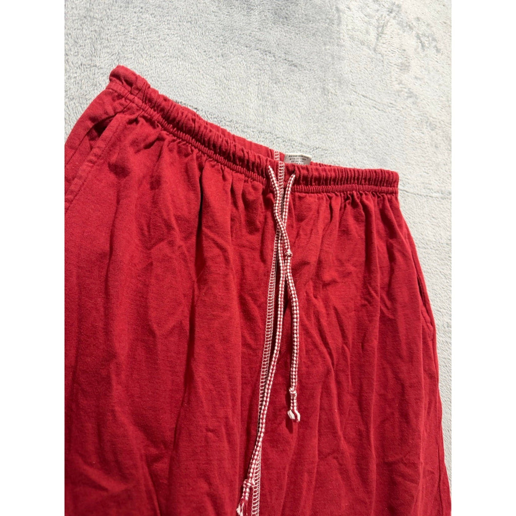 Capacity Knits S Red Cotton Drawstring Midi Skirt Womens Casual Vintage Boho