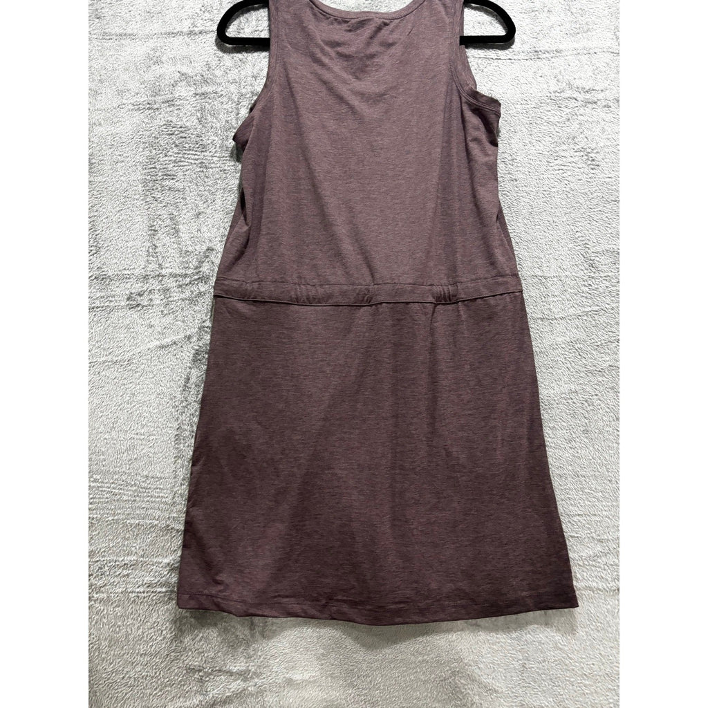 Members Mark Favorite Soft Dress Womens M Plum Heather Sleeveless Drawstring NWT