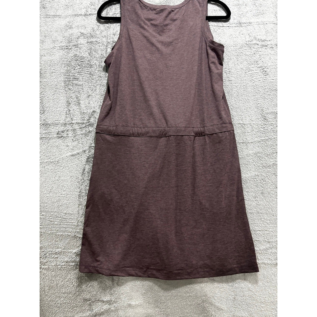 Members Mark Favorite Soft Dress Womens M Plum Heather Sleeveless Drawstring NWT