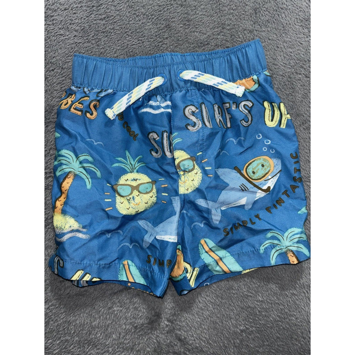 Carter's Gerber Baby 12M 5 Piece Bundle Rash Guard Swim Shorts Onesies