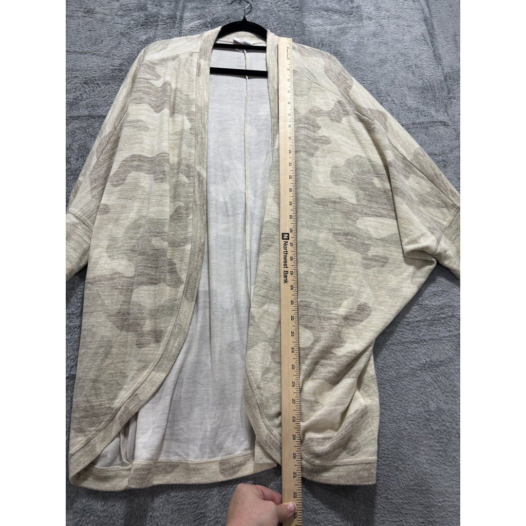 LuLaRoe Womens L Camo Open Front Cardigan Casual Cozy