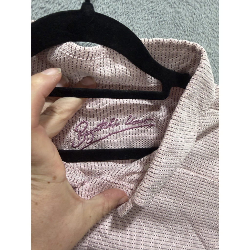 Bugatchi Uomo Mens XL Pink Textured Button Down Dress Shirt Casual