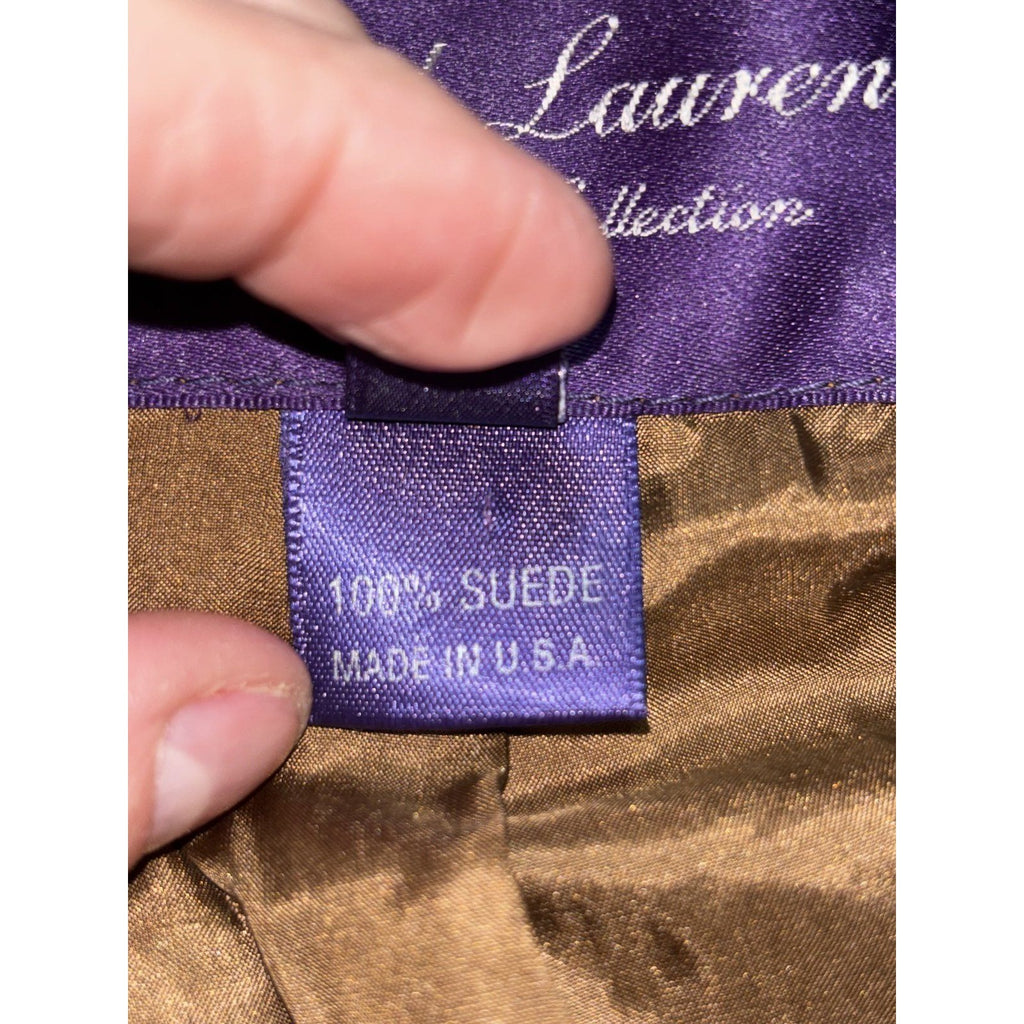 Ralph Lauren Women's Tan Suede Safari Jacket Size 10, photo 4 of 8