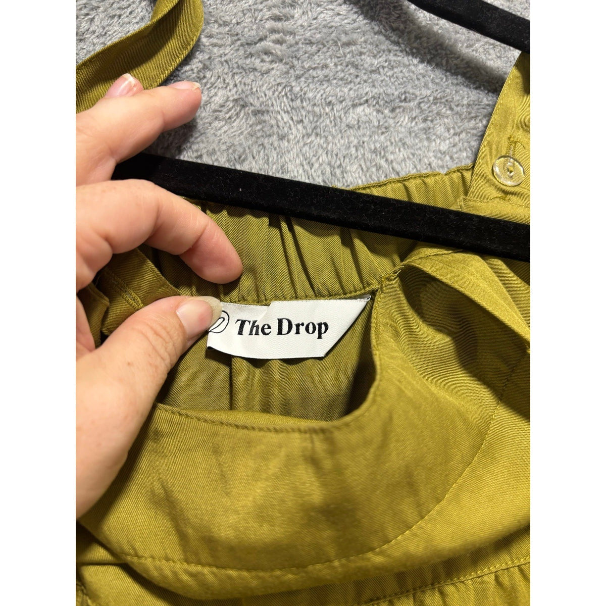 The Drop Womens M Olive Green Tiered Midi Dress Boho Casual