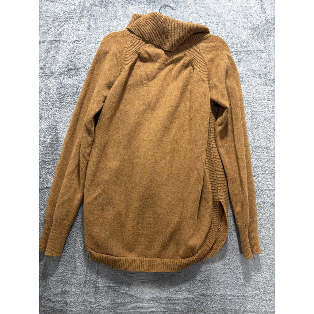 Time and Tru Womens XL (16-18) Caramel Brown Cowl Neck Sweater Pullover Cozy