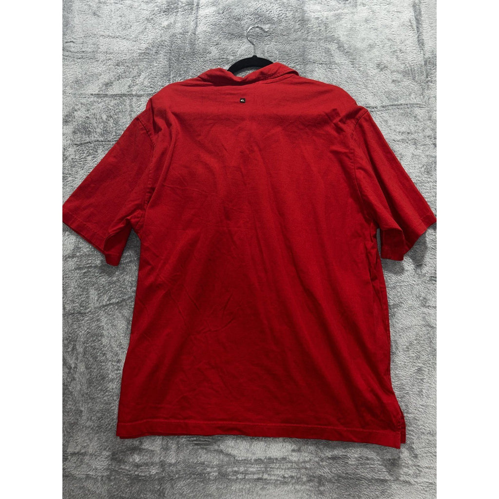Quiksilver Men's Red Striped Polo Shirt Size XL, photo 4 of 11