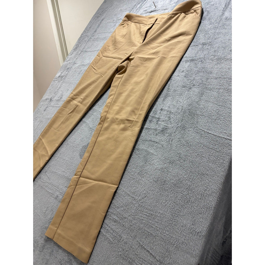 Womens 3 Tall Tan Straight Leg Casual Trousers Chino Pants Vintage Preppy 16
