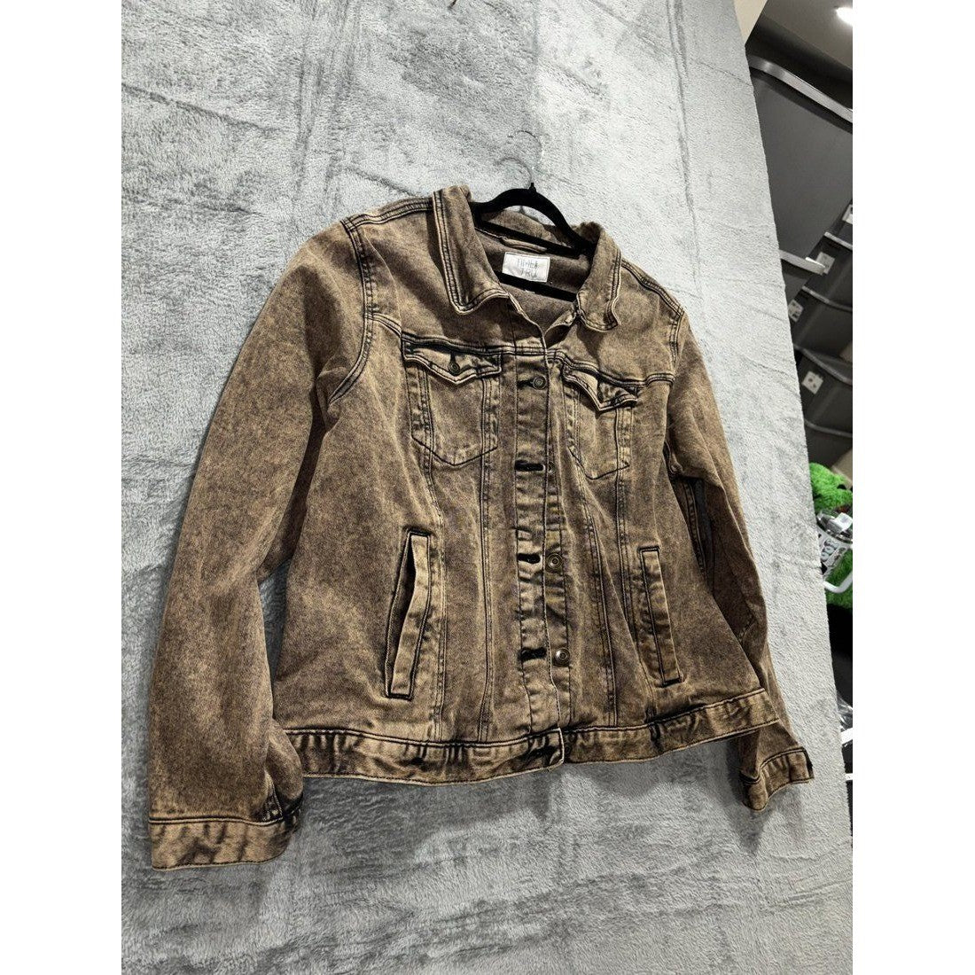 Time and Tru Women's Brown Denim Jacket Size XXXL, photo 3 of 9