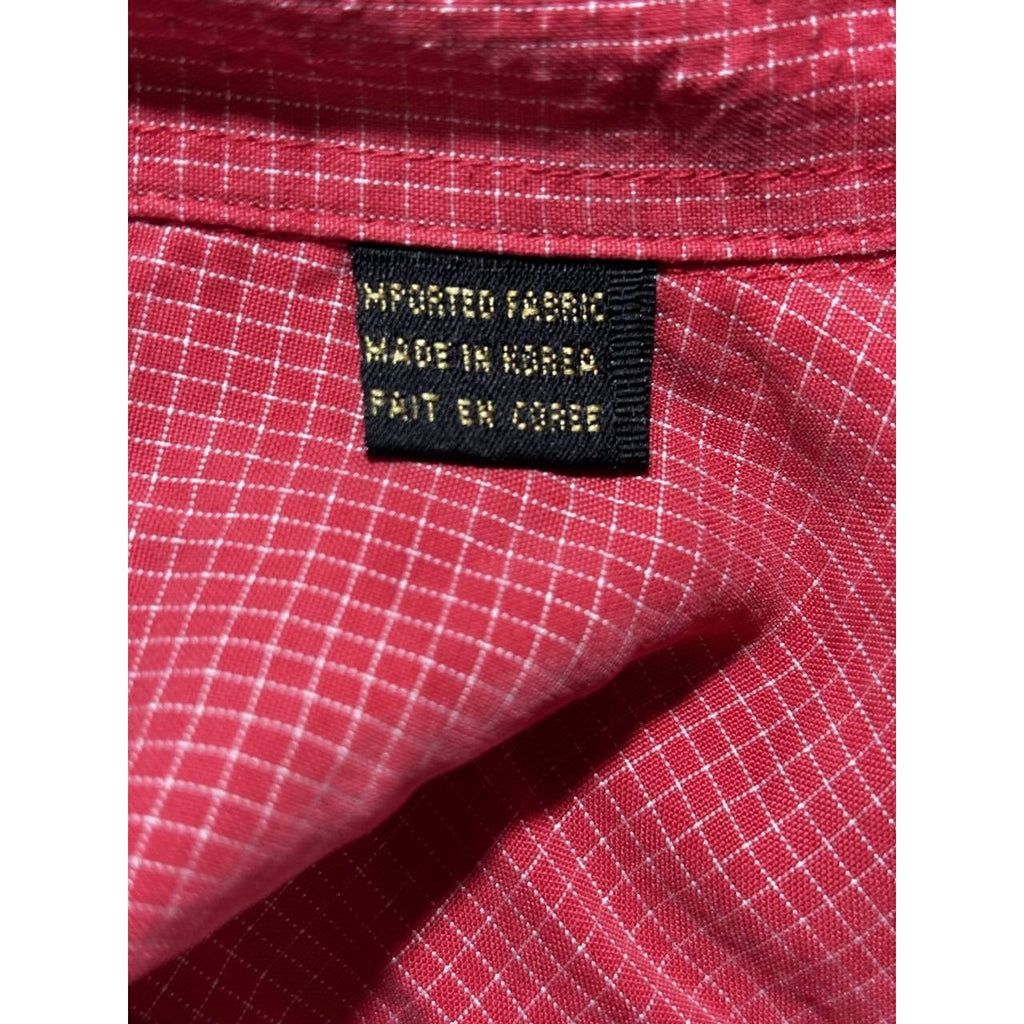 Bugatchi Men's Red Check Short Sleeve Shirt Size L, photo 9 of 9