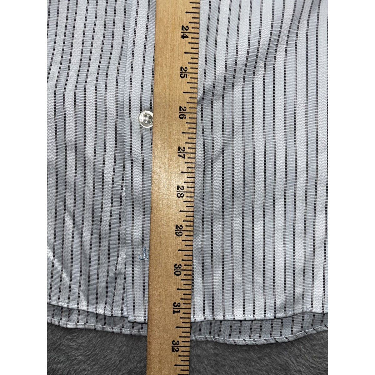 Johnston & Murphy Men's Gray Stripe Shirt Size XXL, photo 9 of 9