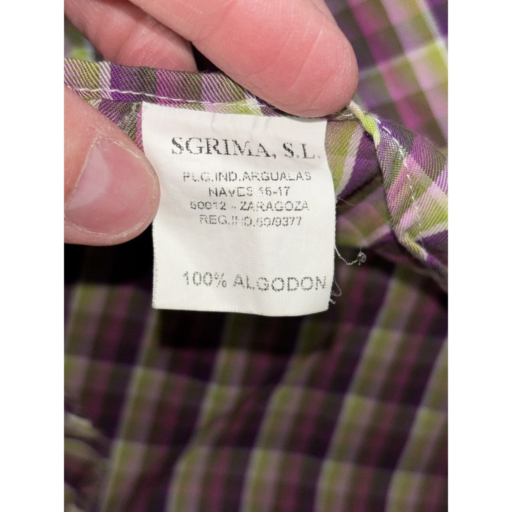 Turrau Men's Purple Green Plaid Shirt Size XL, photo 10 of 10