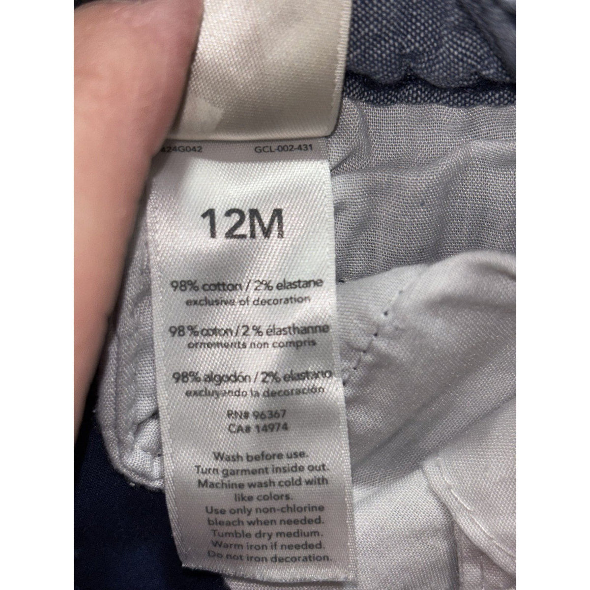 OshKosh & Carter's Baby Denim Lot 4 Pieces 12M, photo 15 of 15