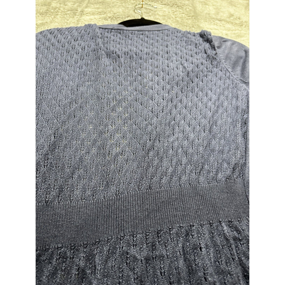 maurices Womens XL Navy Blue Open Front Cardigan Pointelle Back Casual Preppy