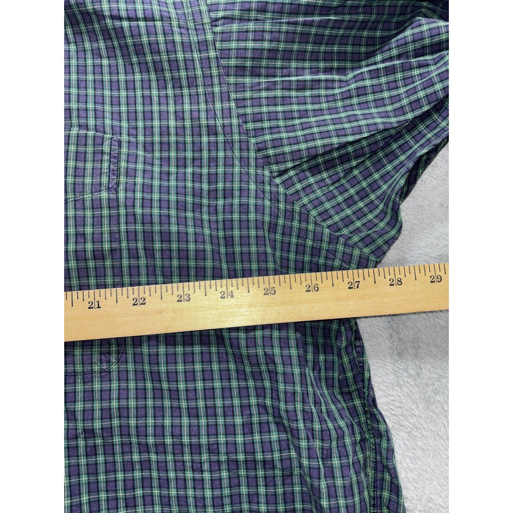 Ralph Lauren Men's Navy Green Plaid Shirt Size XL, photo 7 of 9