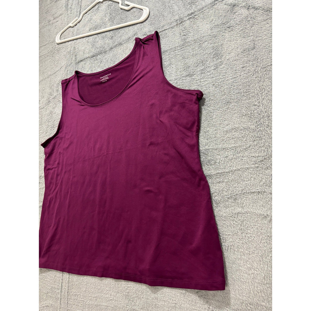 Charter Club 2X Purple Tan Orange Womens Tank Top Lot of 3 Casual Athleisure Set