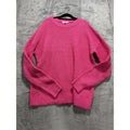 Time and Tru Womens XXL Hot Pink Waffle Knit Crewneck Sweater Cozy Casual
