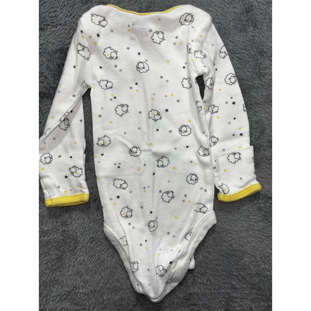 baby B'gosh Baby NB 5 Piece Bundle Hoodie Pants Bodysuits Yellow Gray