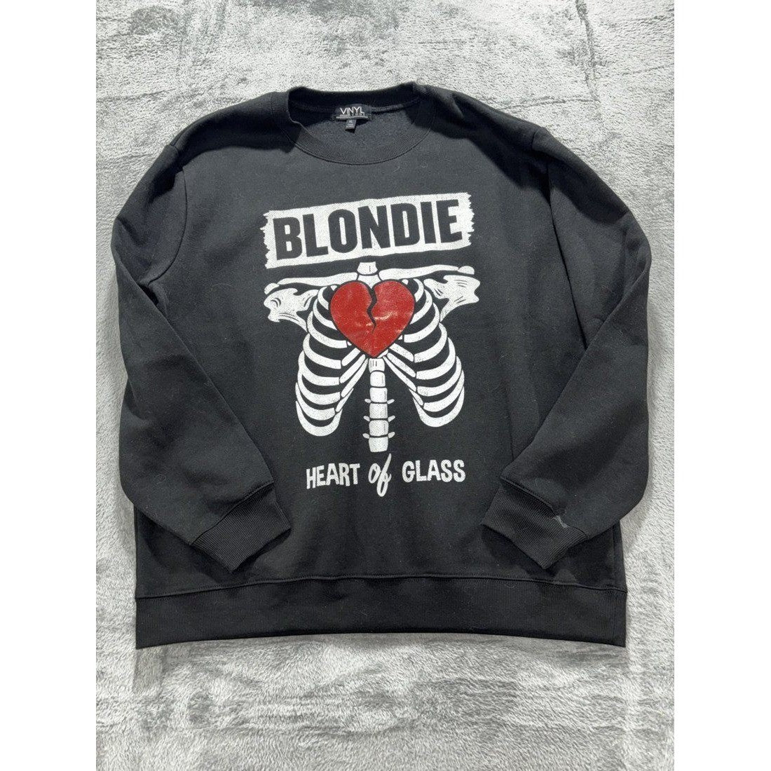 Vinyl Icons Men's Black Blondie Sweatshirt Size XL