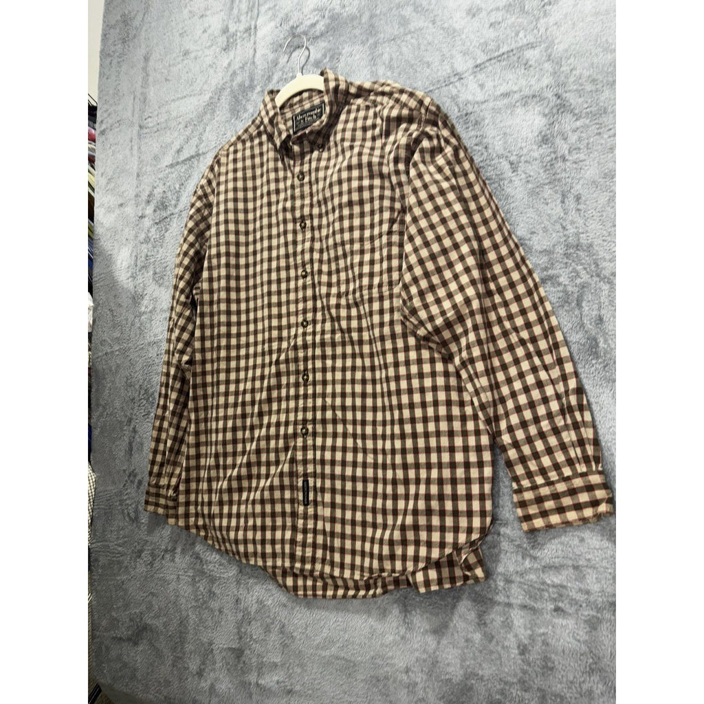 Abercrombie & Fitch Men's Brown Check Shirt Size XL, photo 2 of 8