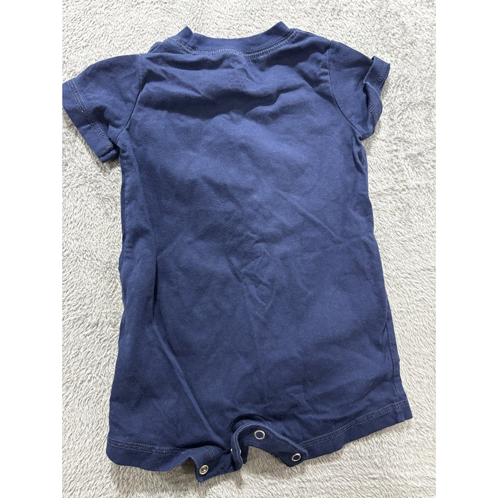 Carter's Baby 12M Whale Romper, Denim Shorts and 4 Bodysuits 6 Piece Bundle
