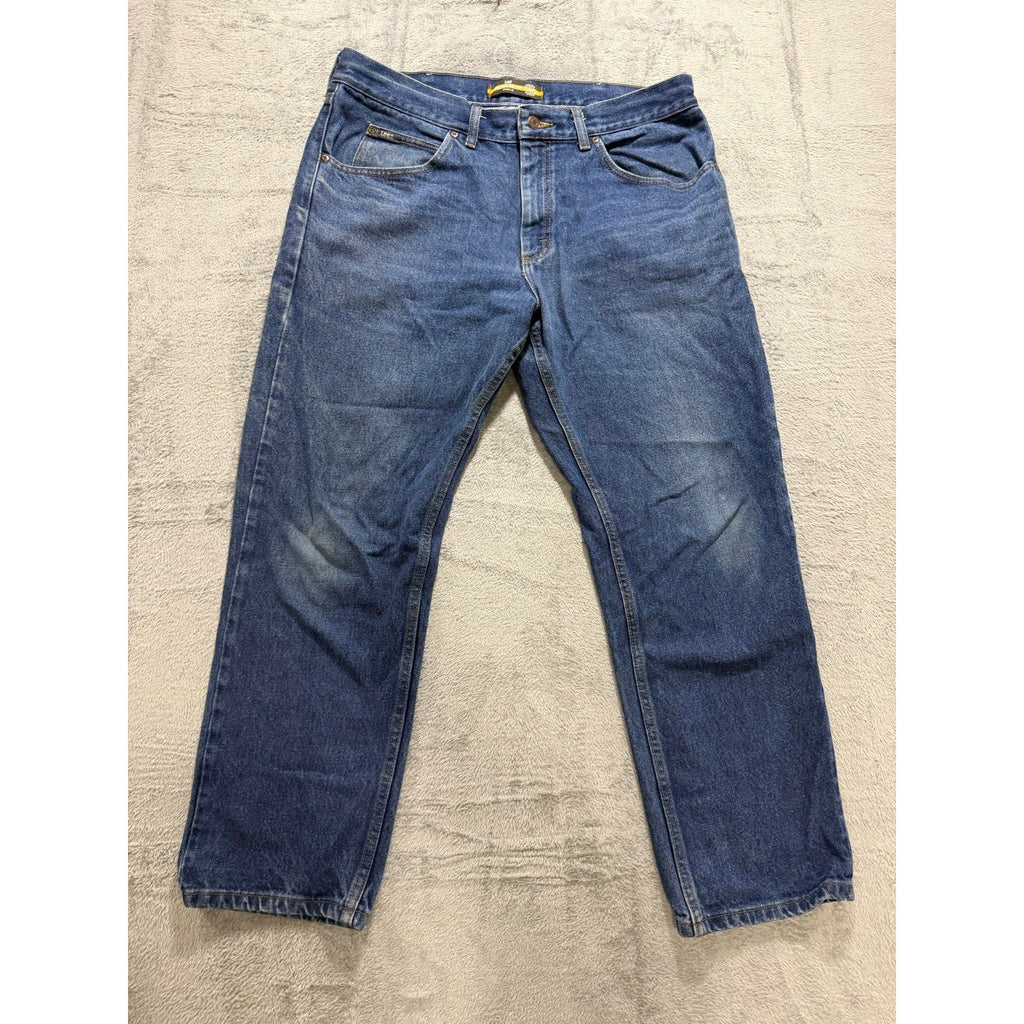 Lee 38x29 Blue Regular Fit Straight Leg Jeans Mens Denim Casual Vintage