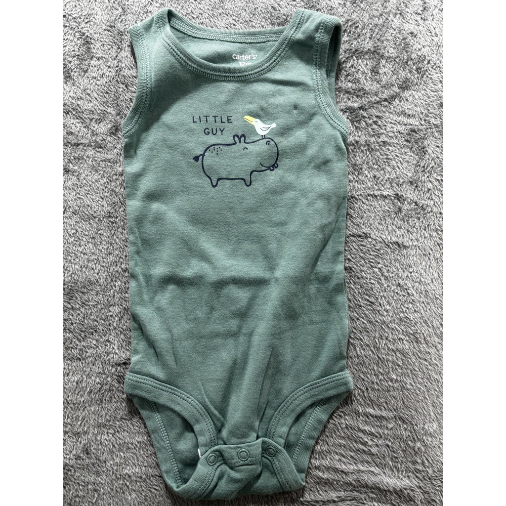 Carter's Baby 12M Whale Romper, Denim Shorts and 4 Bodysuits 6 Piece Bundle