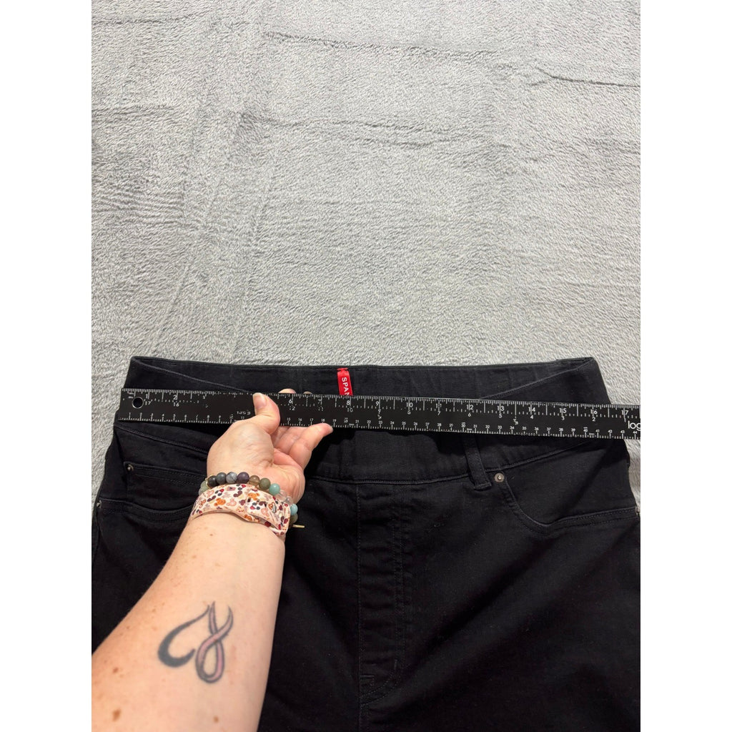 Spanx Women's Black Flare Leg Jeans Size XL, photo 3 of 8