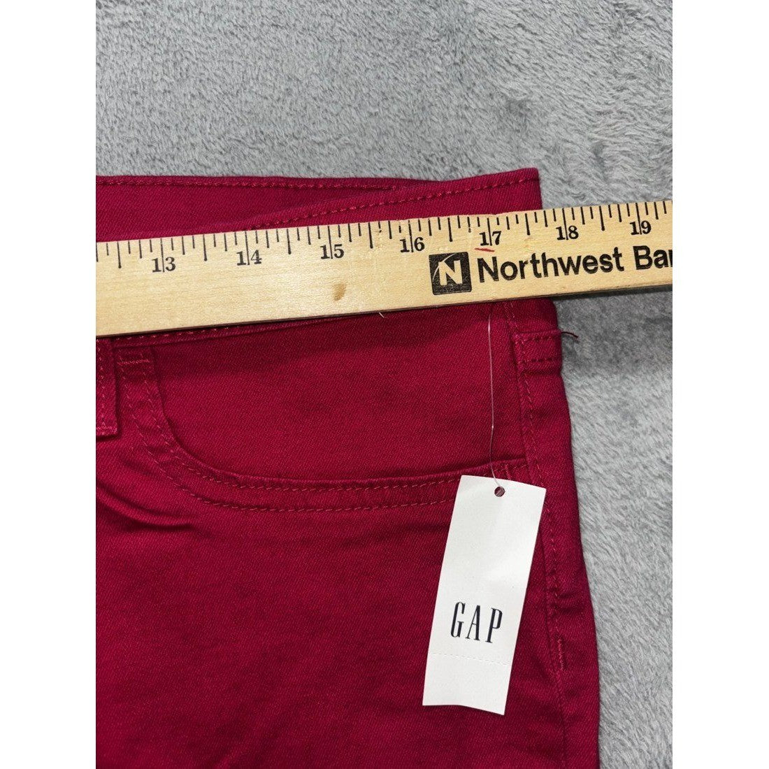 Gap Women's Raspberry Denim Legging Jeans Size 16/33, photo 7 of 13