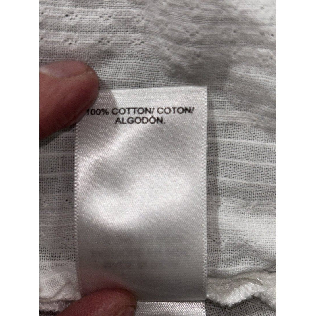 Lucky Brand Women's White Striped Shirt Size L, photo 7 of 7