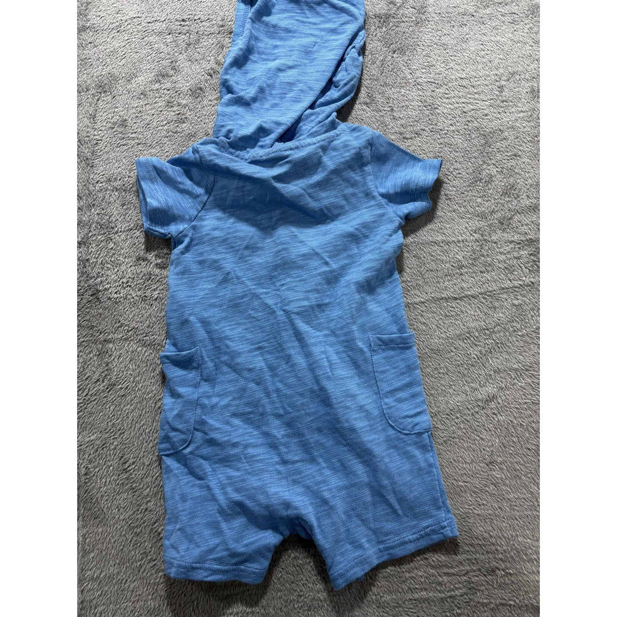 Carter's Baby 12M Blue Hooded Romper, babyGap Romper, Bodysuit and Shorts Set