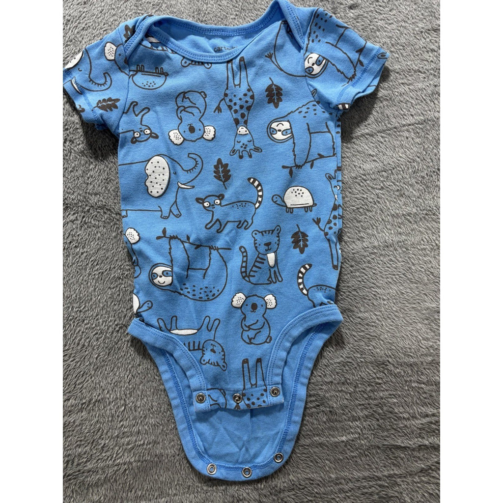 Carter's Baby Boy 12M 9 Piece Bundle Bodysuits Pants Jeans Shorts Hoodie Blue