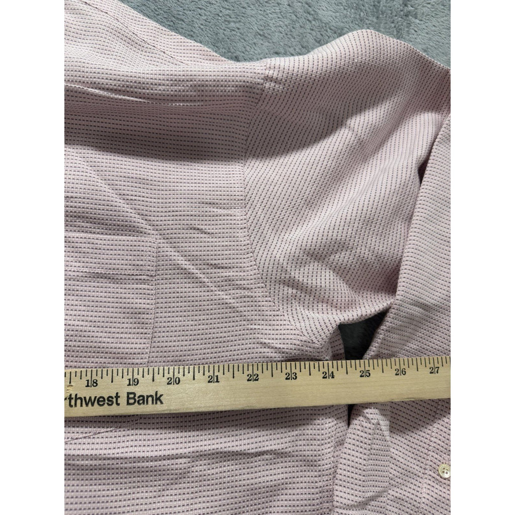 Bugatchi Uomo Mens XL Pink Textured Button Down Dress Shirt Casual