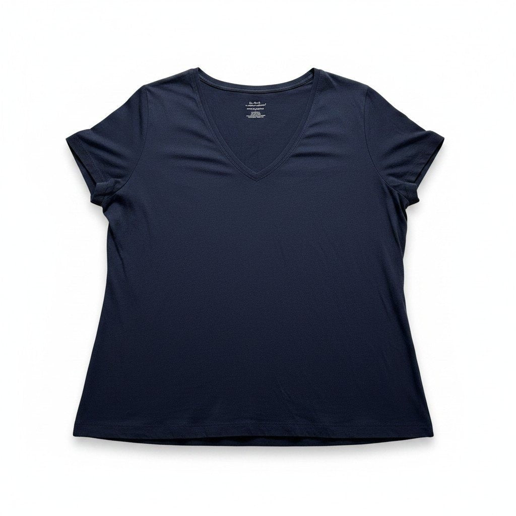 Banana Republic Women's Navy V-Neck Tee Size XXL