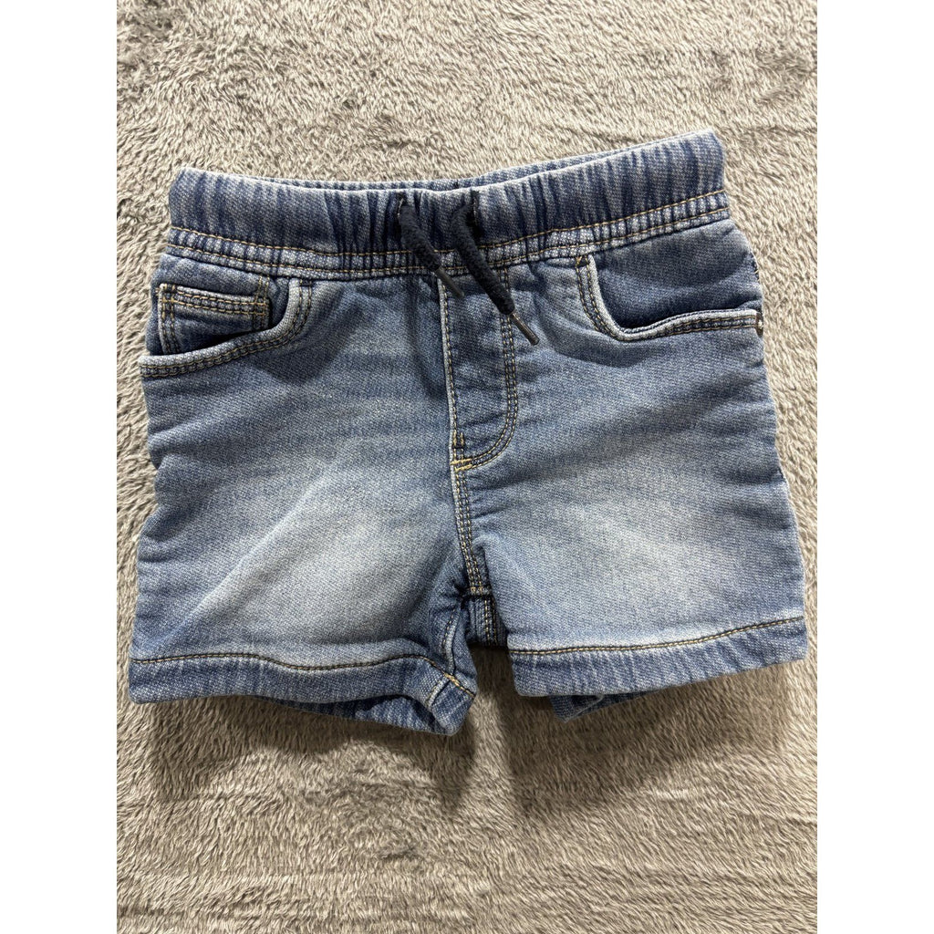 Carter's Baby 12M Whale Romper, Denim Shorts and 4 Bodysuits 6 Piece Bundle