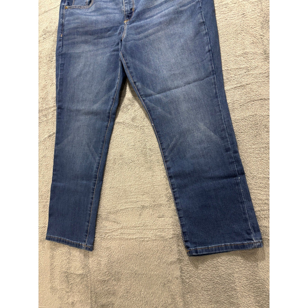 Sonoma 18PS Blue Straight Leg Everyday Jean Womens Casual Vintage Mid Rise Denim