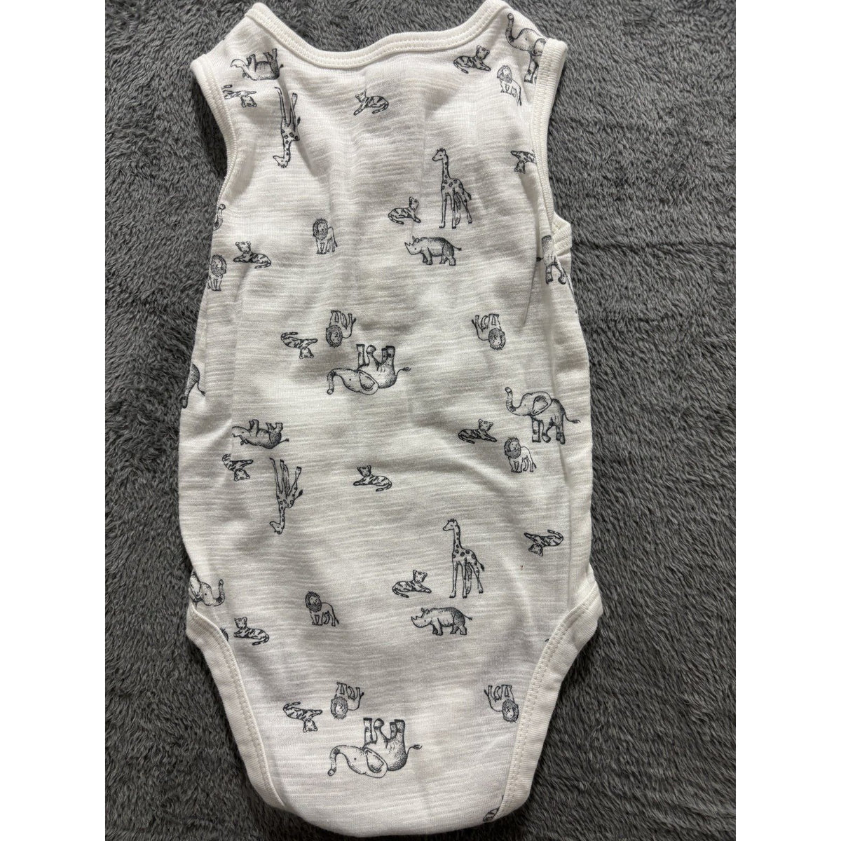 Carter's Baby 12M Whale Romper, Denim Shorts and 4 Bodysuits 6 Piece Bundle