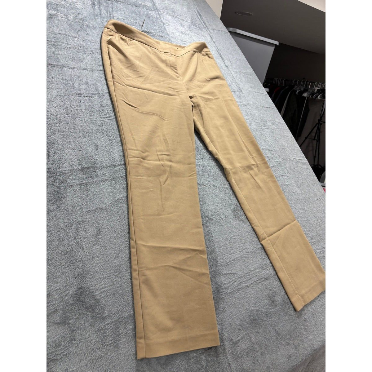 Womens 3 Tall Tan Straight Leg Casual Trousers Chino Pants Vintage Preppy 16