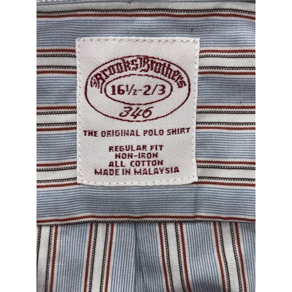 Brooks Brothers Men's Blue Striped Shirt 16 1/2-2/3, photo 8 of 8