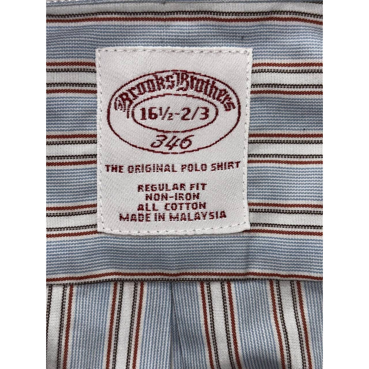Brooks Brothers Men's Blue Striped Shirt 16 1/2-2/3, photo 8 of 8