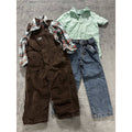 OshKosh Toddler Boy Overalls Shirt Lot 4 Pc 24M-2T