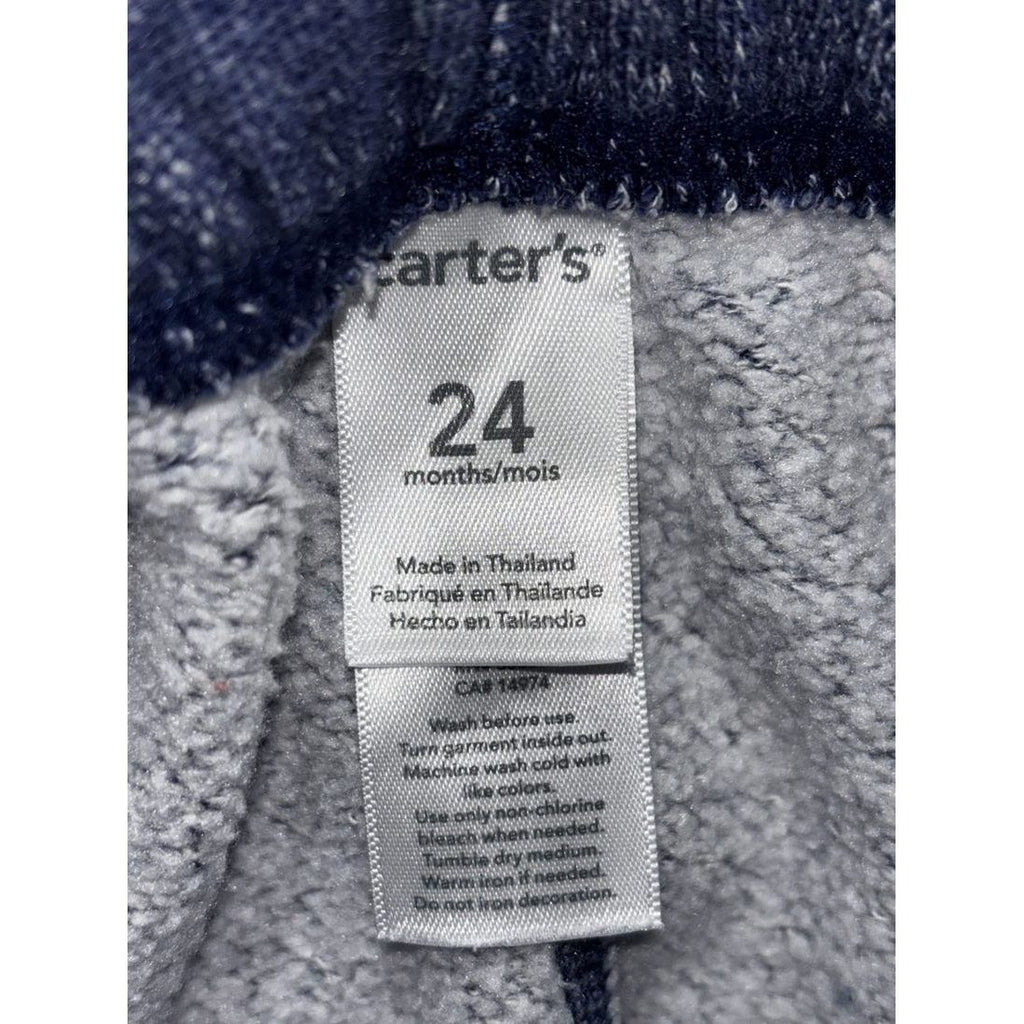 Carter's Baby Boy Navy Romper Hoodie Lot 4 Pc 24M, photo 13 of 16