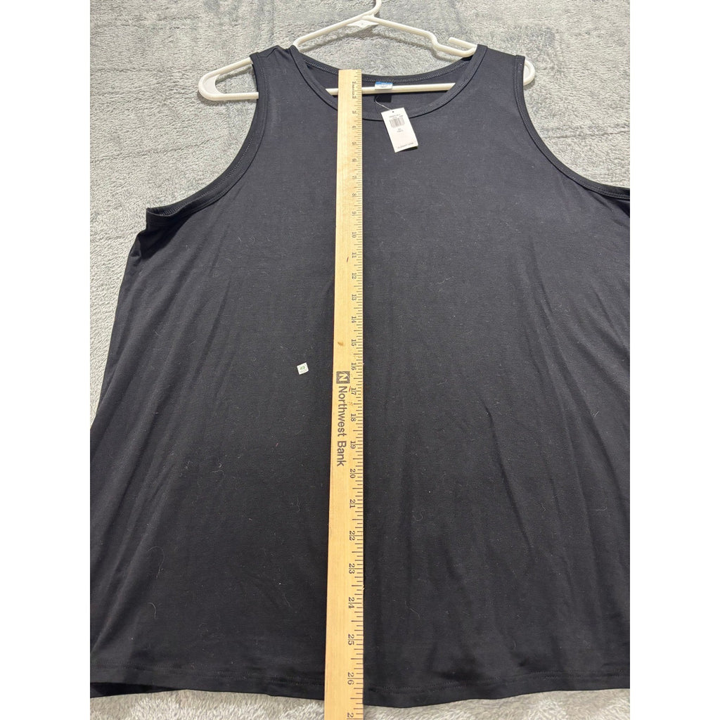 Old Navy Womens XL Tall Black Luxe Tank Top Sleeveless Casual Athleisure Basic