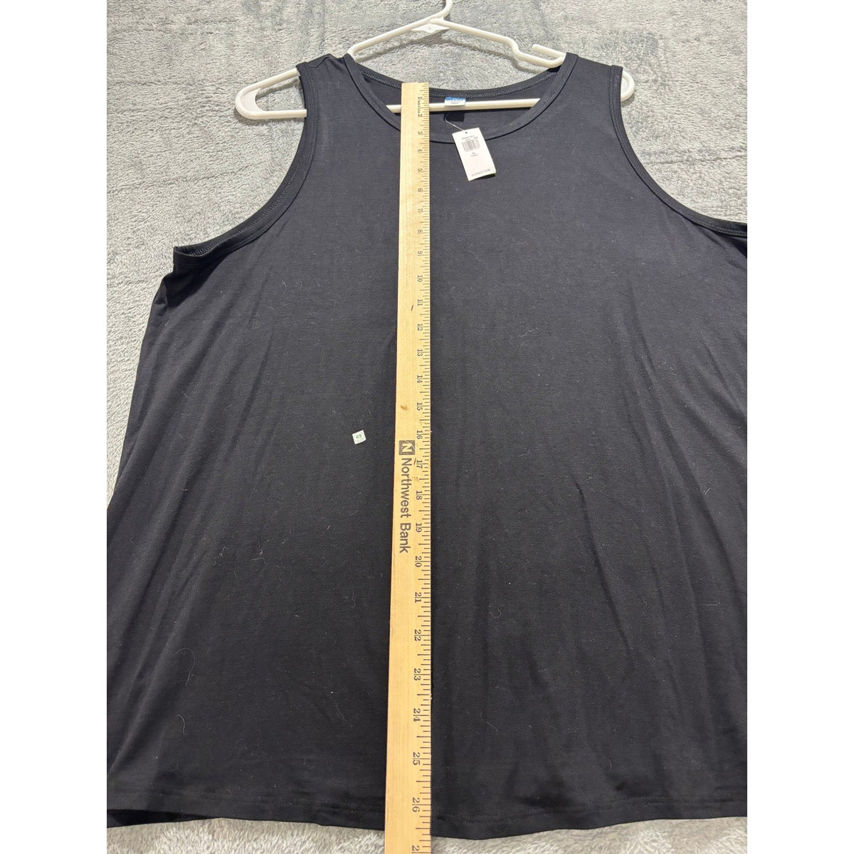 Old Navy Womens XL Tall Black Luxe Tank Top Sleeveless Casual Athleisure Basic